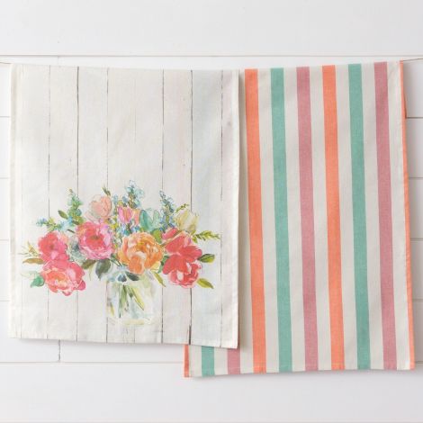 Tea Towels - Watercolor Flowers