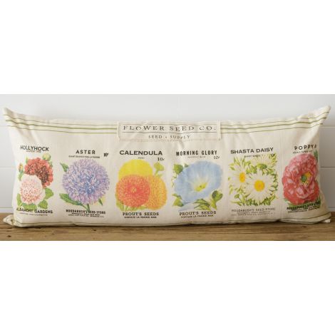 Lumbar Pillow - Flower Seed Packets