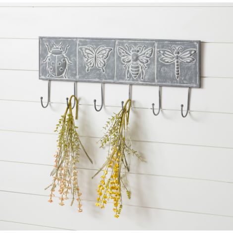 Embossed Insects Wall Hanging With Hooks