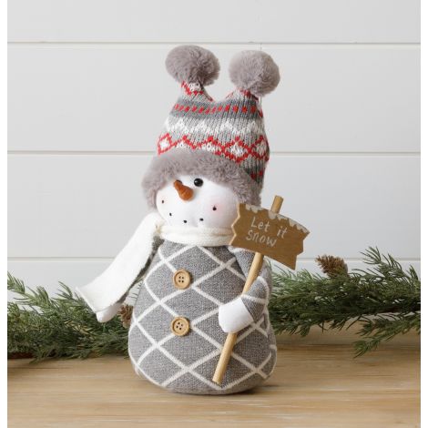 Snow Buddies - Snowman Sitter With Pom Pom Beanie