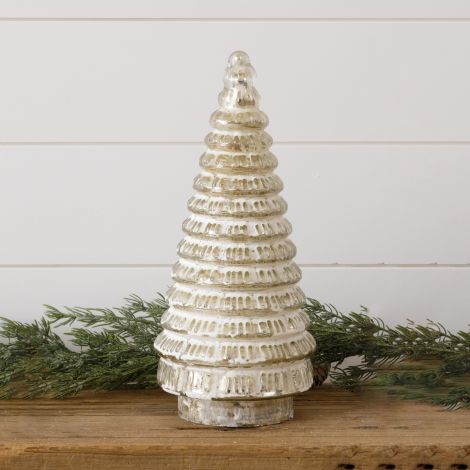 Frosted Mercury Glass Tree, Lg