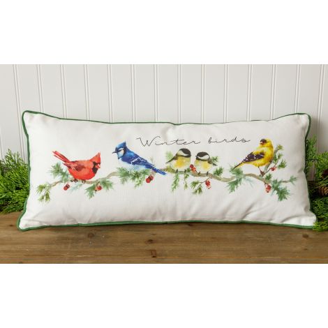 Lumbar Pillow - Winter Birds