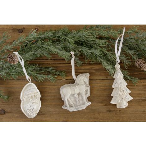 Mold Ornaments - Tree, Santa, Carousal Horse