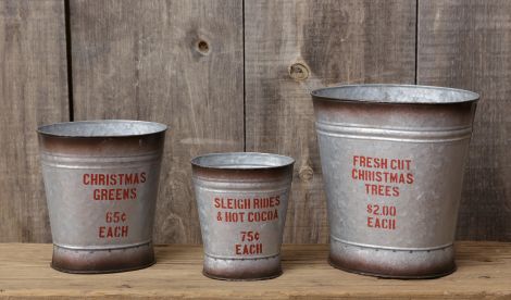 Tall Oval Containers - Sleigh, Christmas, Trees