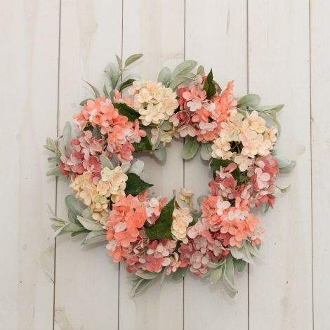 Wreath - Hydrangea Blush And Lambs Ear