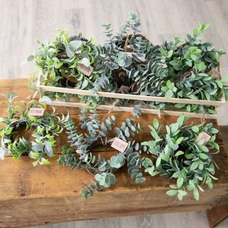 Crate Of 9 - Mixed Foliage Wreath Ornaments