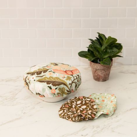 Cloth Bowl Covers, Floral