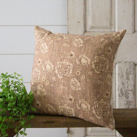 Pillow - Sepia Floral Patterns