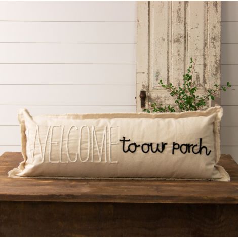Lumbar Pillow - Welcome To Our Porch