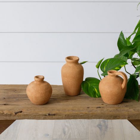 Terracotta Inspired Textured Bud Vases