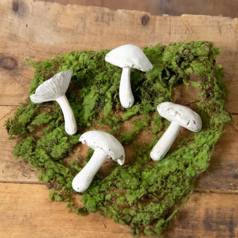 White Mushroom Figures