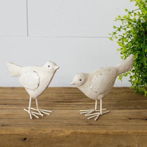 Birds - Standing, Distressed White