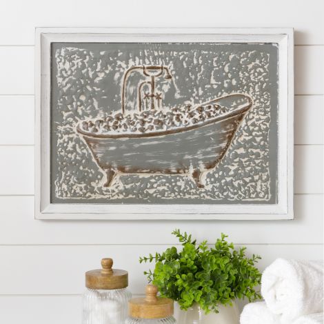 Sign - Embossed Clawfoot Tub