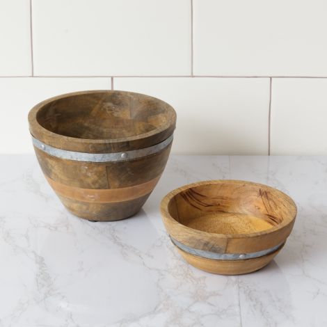 Bowls - Wood with Metal Embellishment
