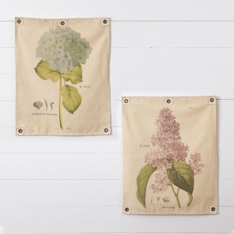 Canvas Wall Hanging - Hydrangea and Lilac