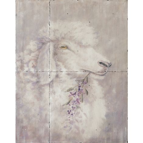 Wall Hanging - Metal Sheep Painting