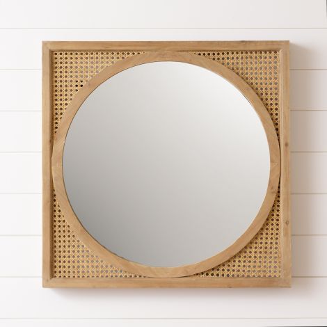 Caning Framed Mirror